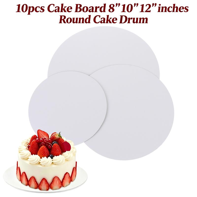 Wedding Supply Shops - White 10pcs Round Cake Boards Professional