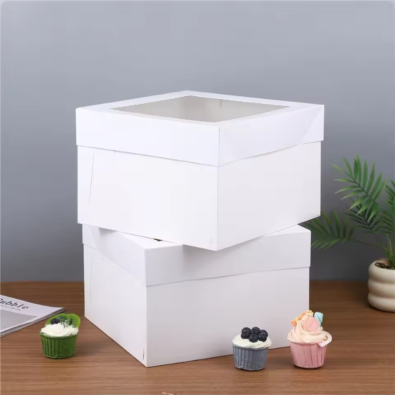 Wedding Supply Shops - yes2/4/6PCS Disposable White Cake Boxes with