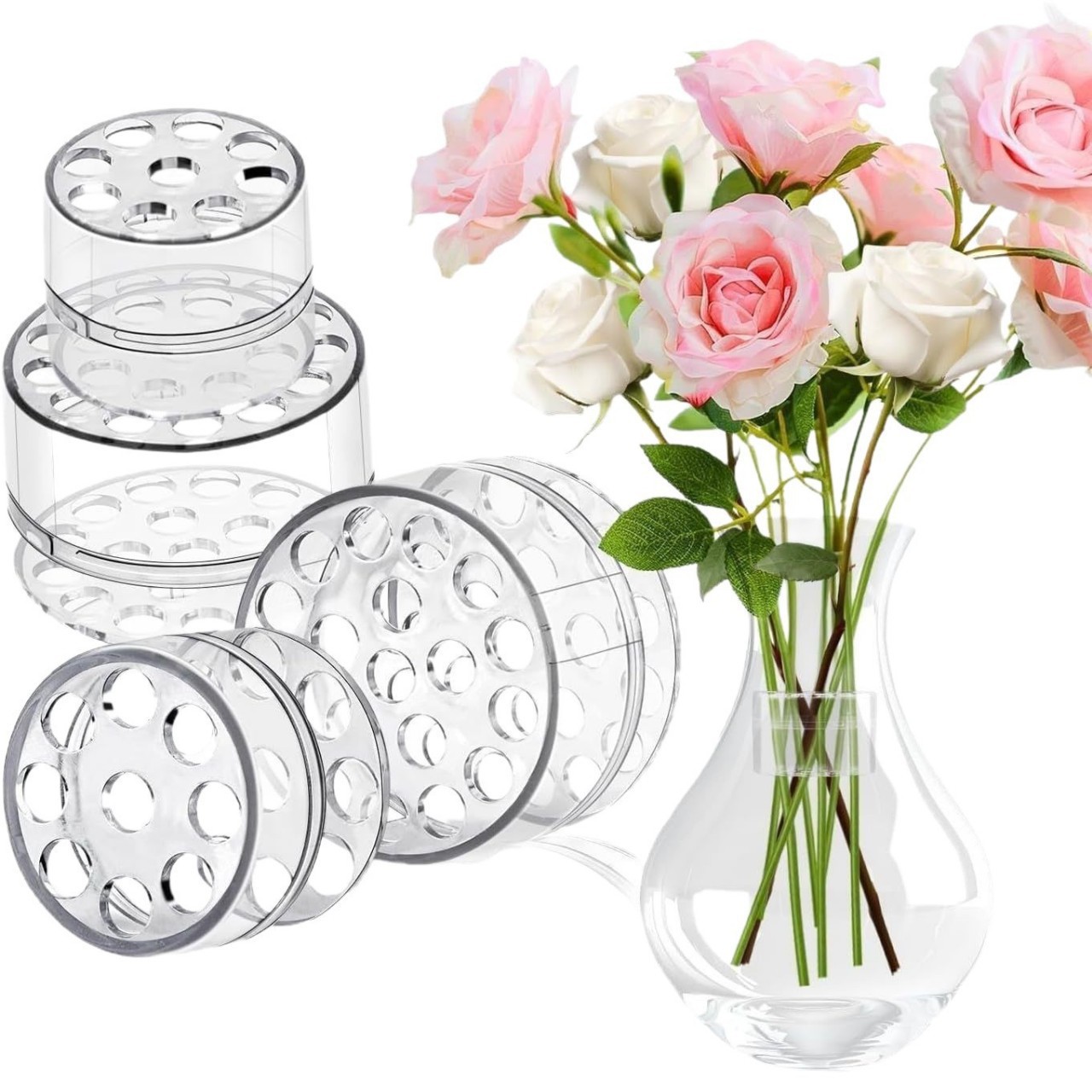 Flower Girl Basket - Spiral Ikebana Stem Holder for Flowers