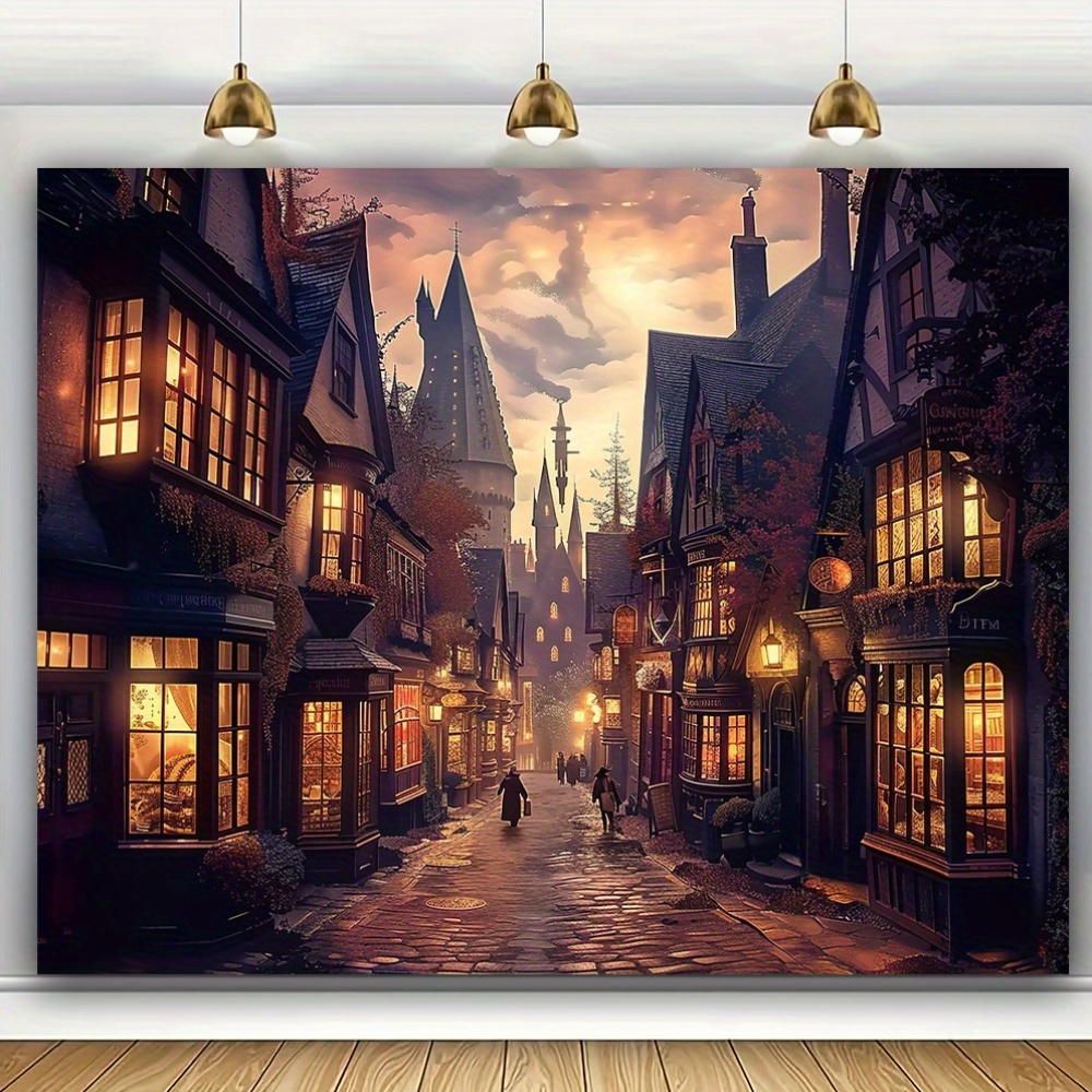 Wedding/Event Supply Store - Attractive ancient magic store street backdrop: