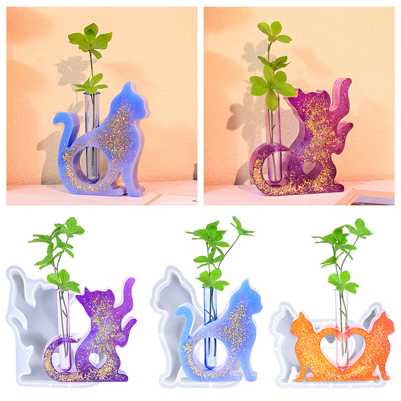 Cat Shaped Resin Molds Vase Si - Flower Girl Basket review and price